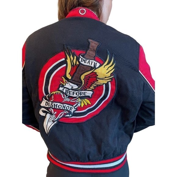 Vintage Red Fox Death Before Dishonor bomber jacket - Picture 5 of 8